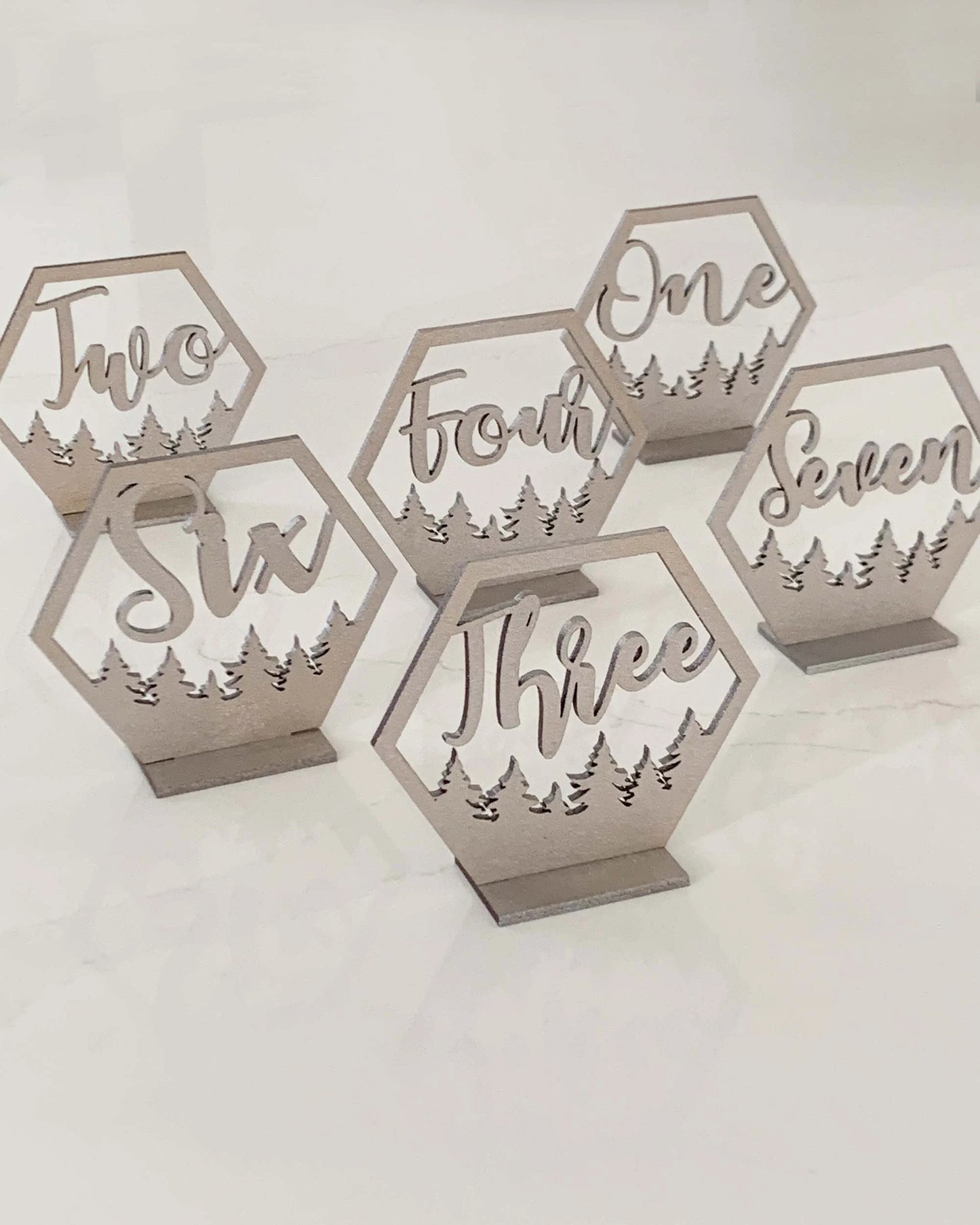 Forest Theme Wedding Table Numbers For Wedding Reception Table Decoration