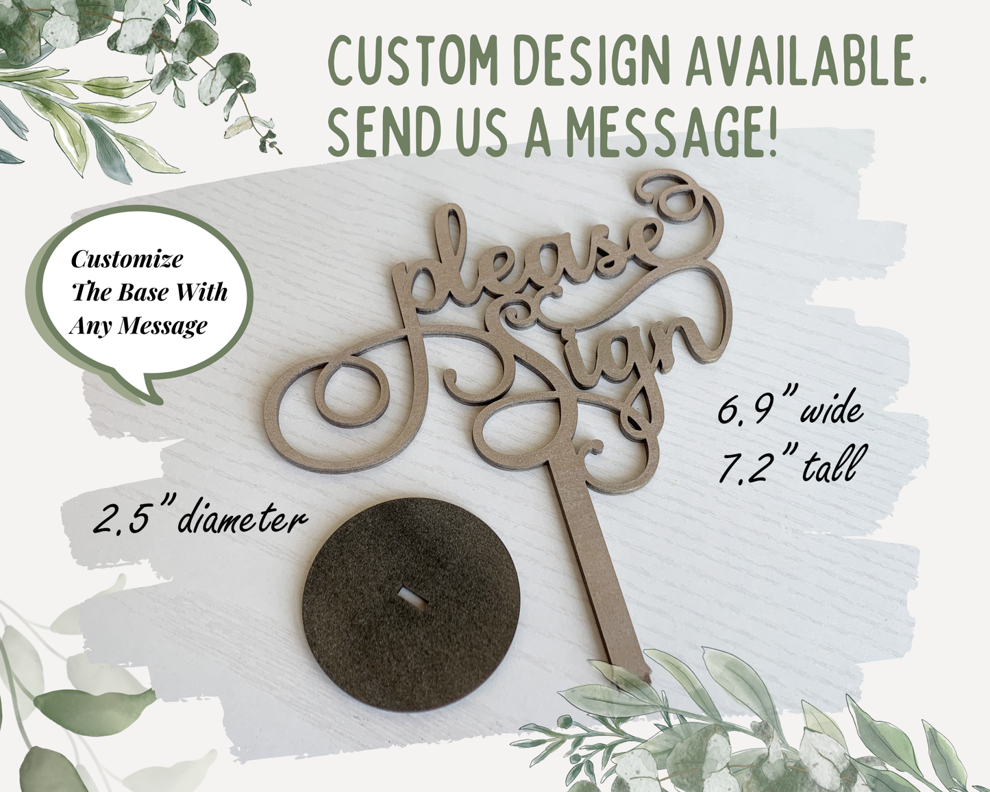 Please Sign Wedding Signage For Wedding Ceremony Table Decor