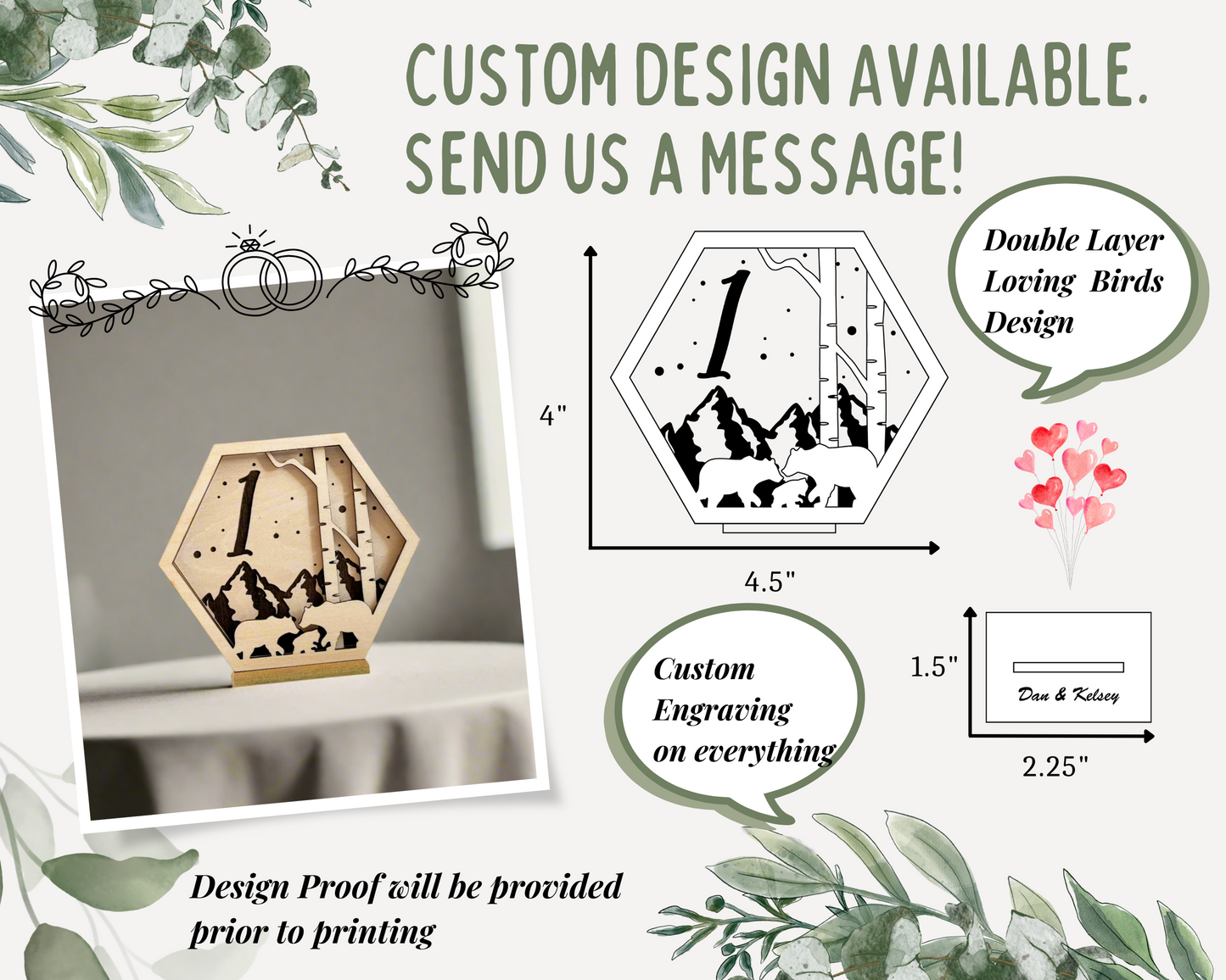 Loving Bear Family Wedding Table Numbers For Wedding Reception Table Decoration