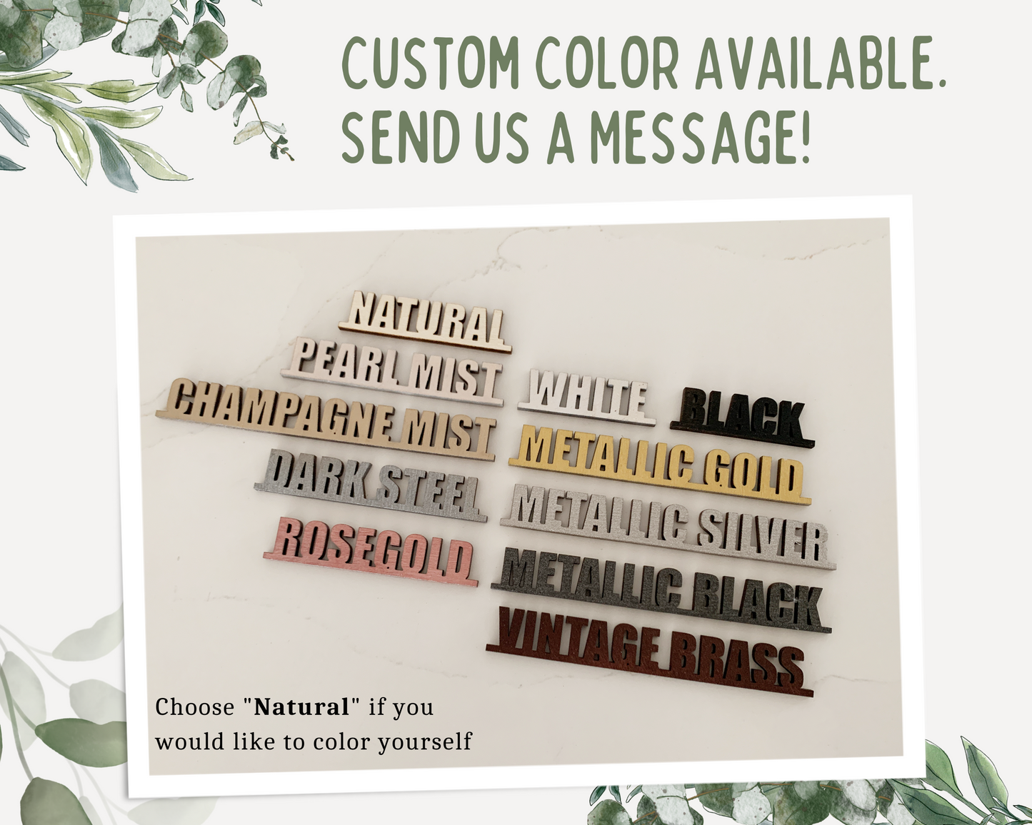 Samantha Cursive Rustic Style Wooden Wedding Place Cards For Wedding Reception