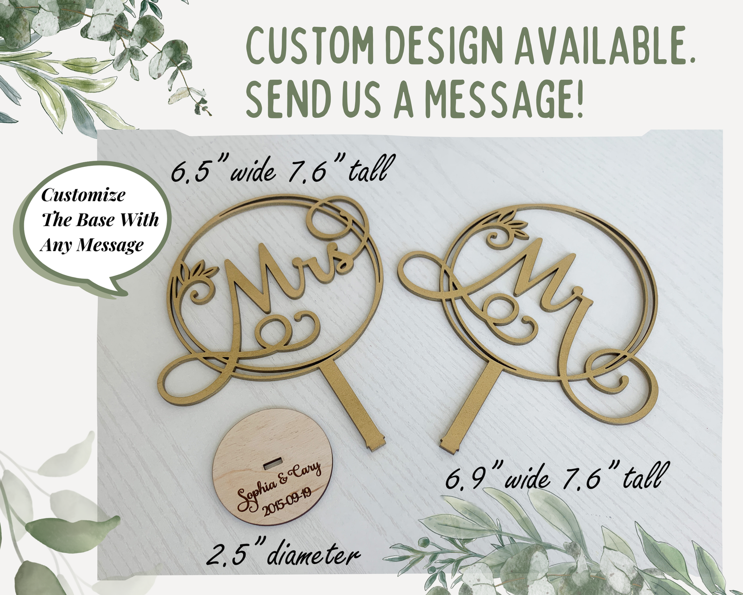 Mr and Mrs Wedding Signage For Wedding Ceremony Table Decor