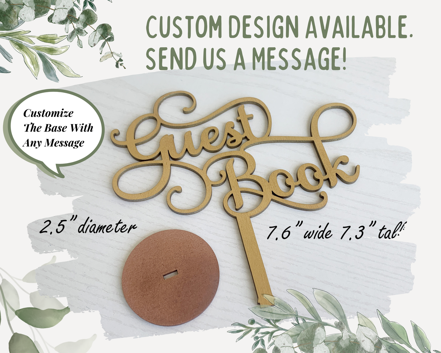 Guest Book Wedding Signage For Wedding Ceremony Table Decor