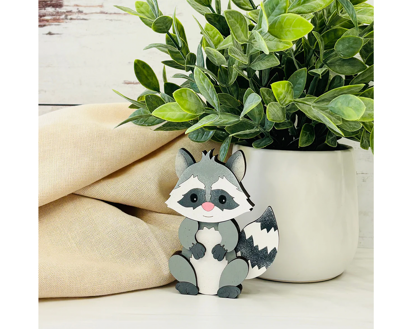 raccoon wooden toys for kids birthday gift, goodie bag and party favors