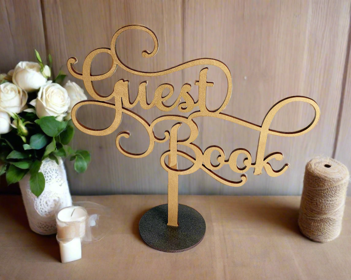 Guest Book Wedding Signage For Wedding Ceremony Table Decor