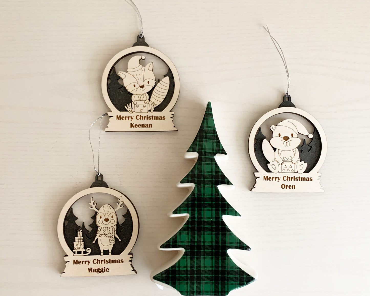 Personalized Snow Globe Beaver Christmas Ornament for Christmas Tree Decoration Gift