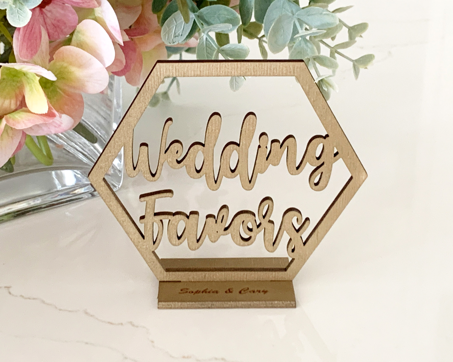 Hexagon Wedding Favors Wedding Signage For Wedding Ceremony Table Decor