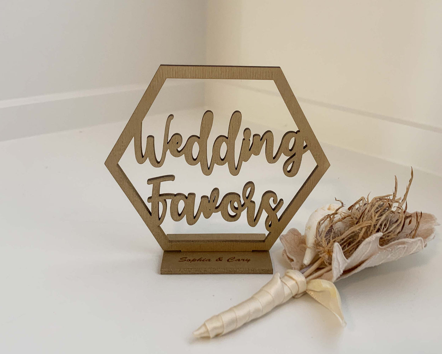 Hexagon Wedding Favors Wedding Signage For Wedding Ceremony Table Decor
