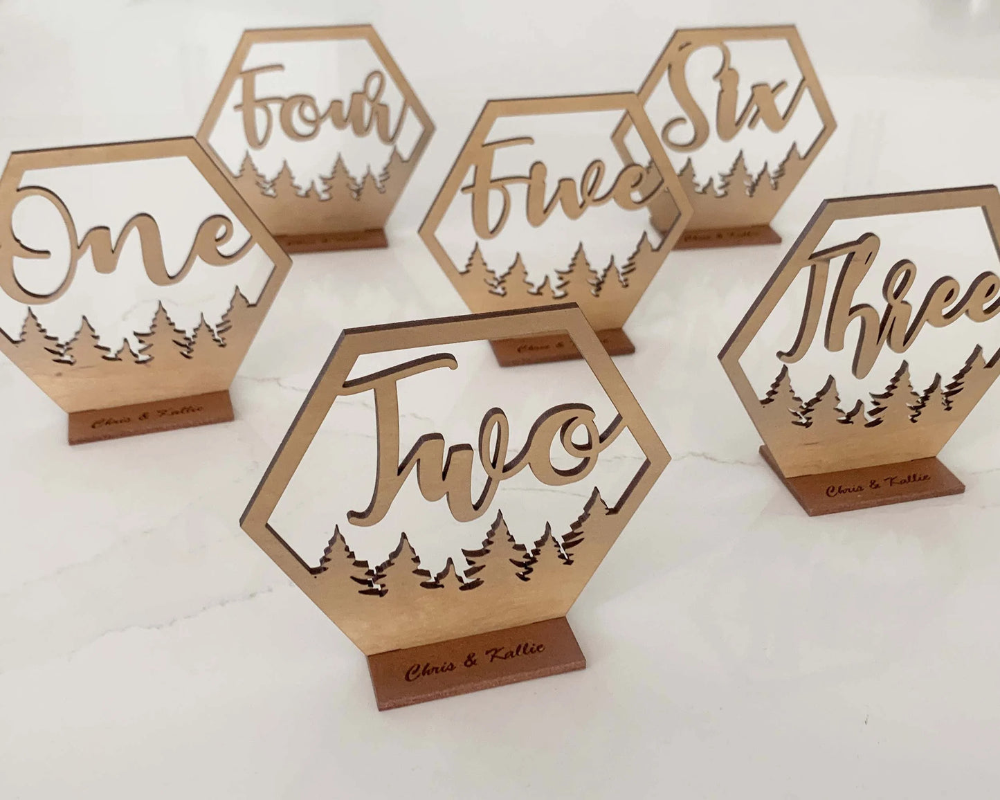 Forest Theme Wedding Table Numbers For Wedding Reception Table Decoration