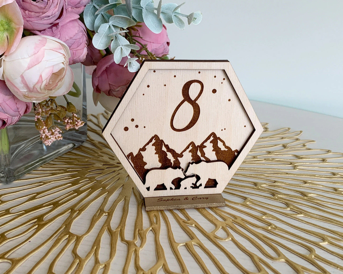 Bear Family Wedding Table Numbers For Wedding Reception Table Decoration