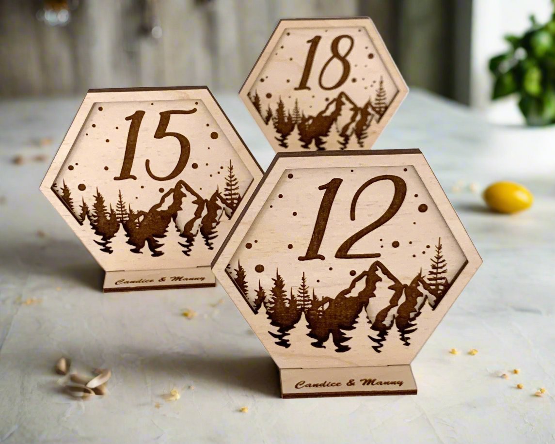 Natural Theme Wedding Table Numbers For Wedding Reception Table Decoration