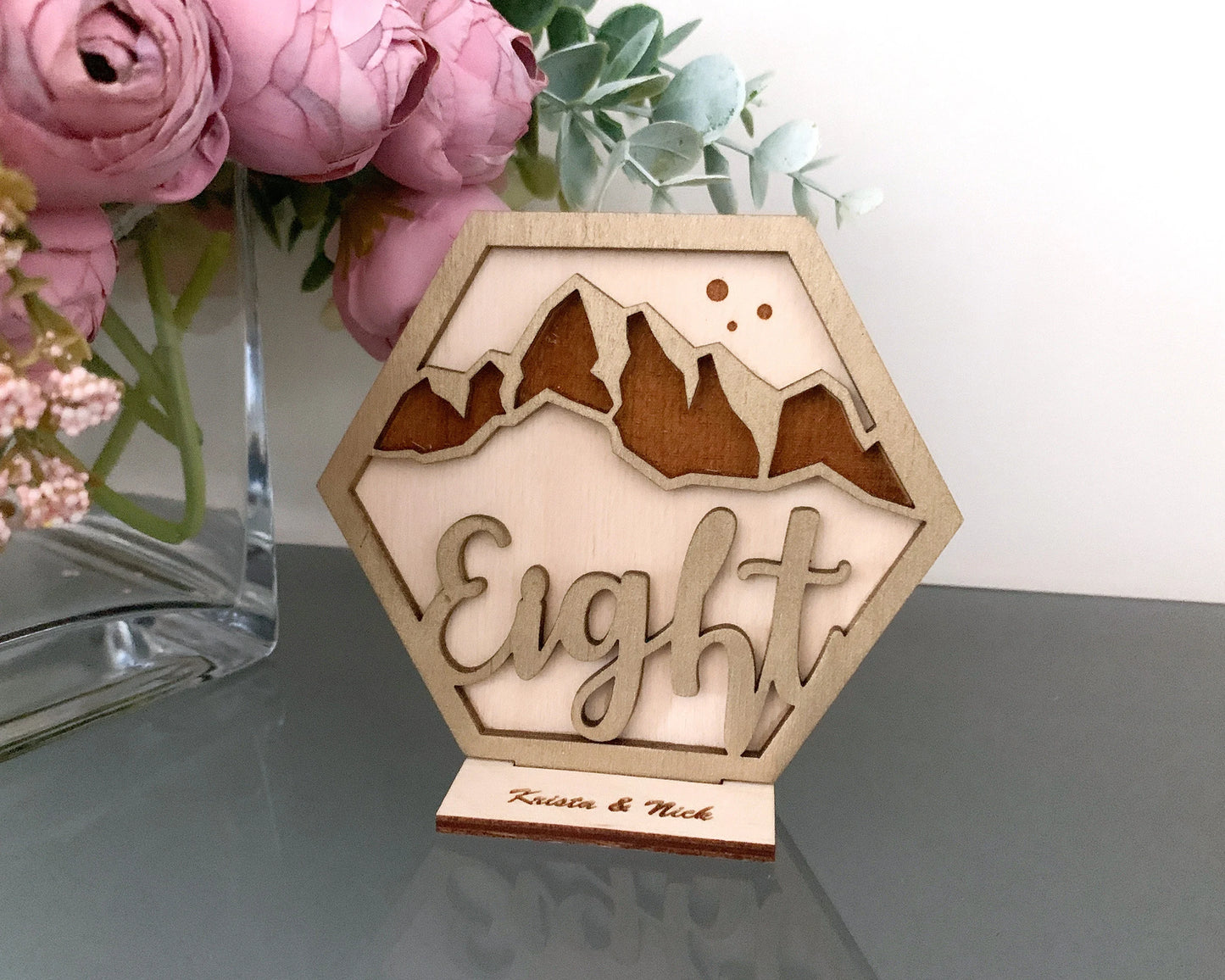 Mountain View Wedding Table Numbers For Wedding Reception Table Decoration