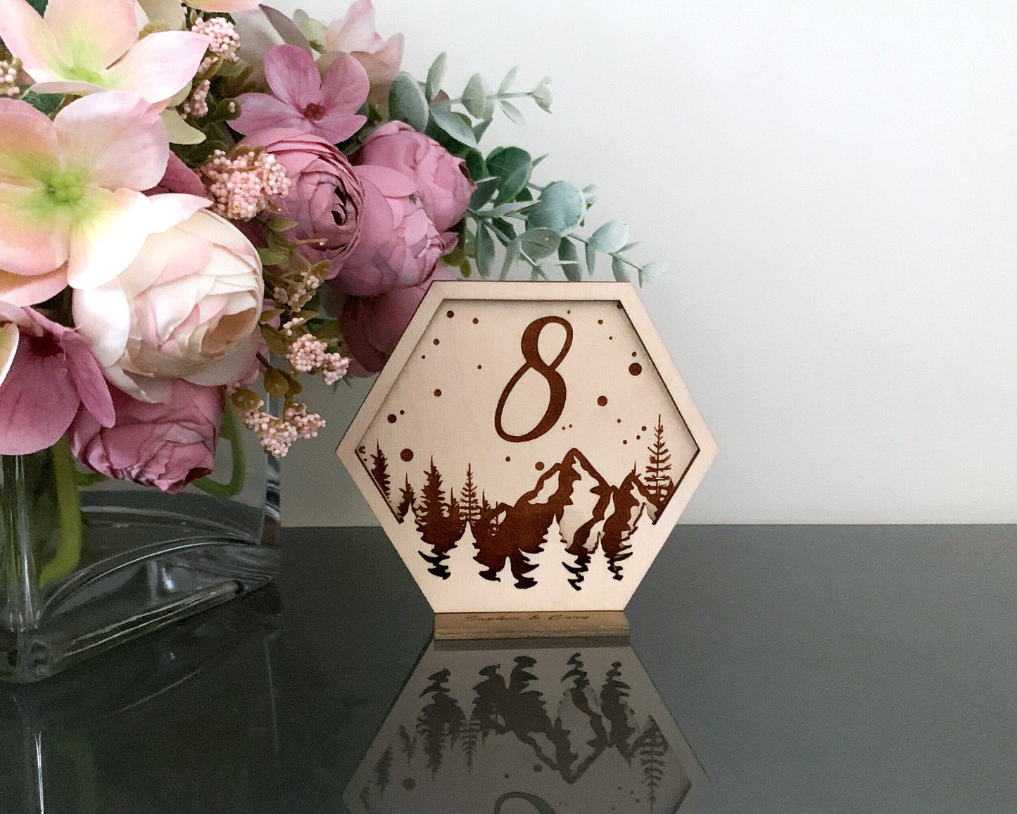 Natural Theme Wedding Table Numbers For Wedding Reception Table Decoration