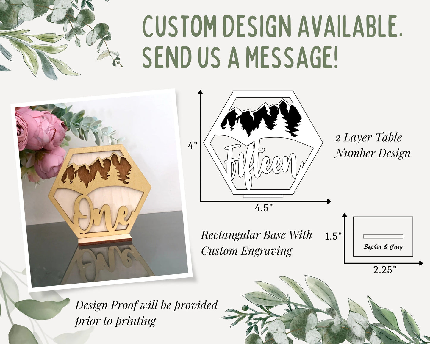 Mountain And Forest Wedding Table Numbers For Wedding Reception Table Decoration