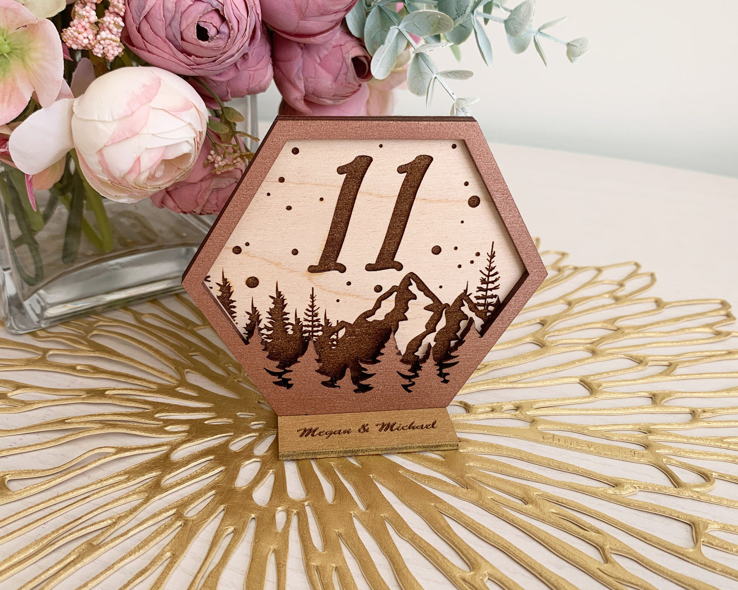 Natural Theme Wedding Table Numbers For Wedding Reception Table Decoration