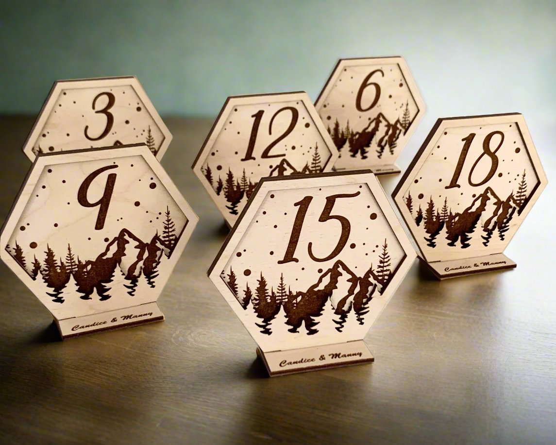 Natural Theme Wedding Table Numbers For Wedding Reception Table Decoration