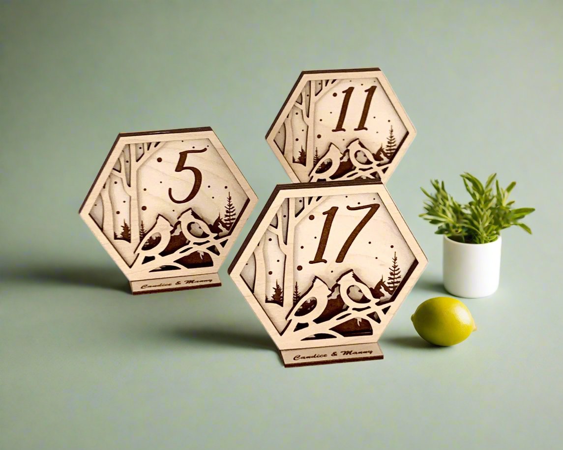 Loving Birds Wedding Table Numbers For Wedding Reception Table Decoration