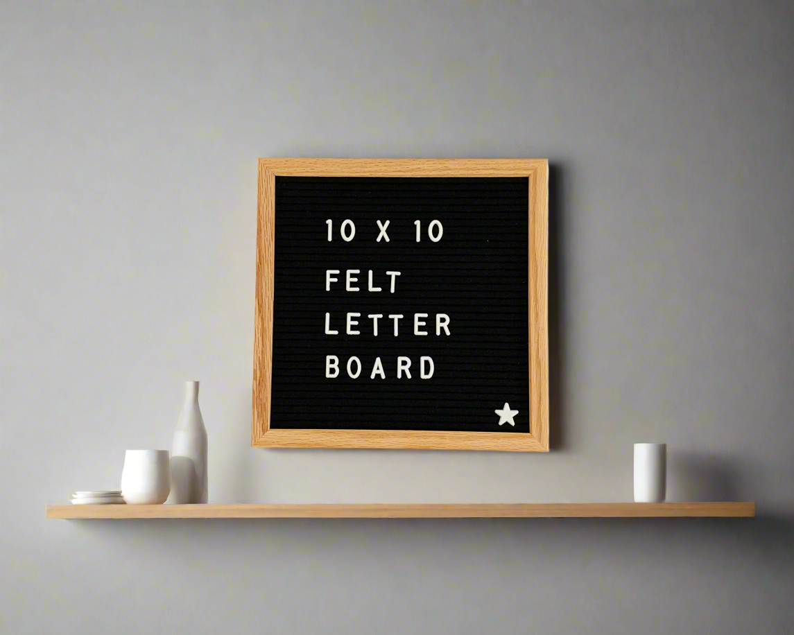 10x10 Rustic Wooden Letter Board For Event Decorations Menu Display