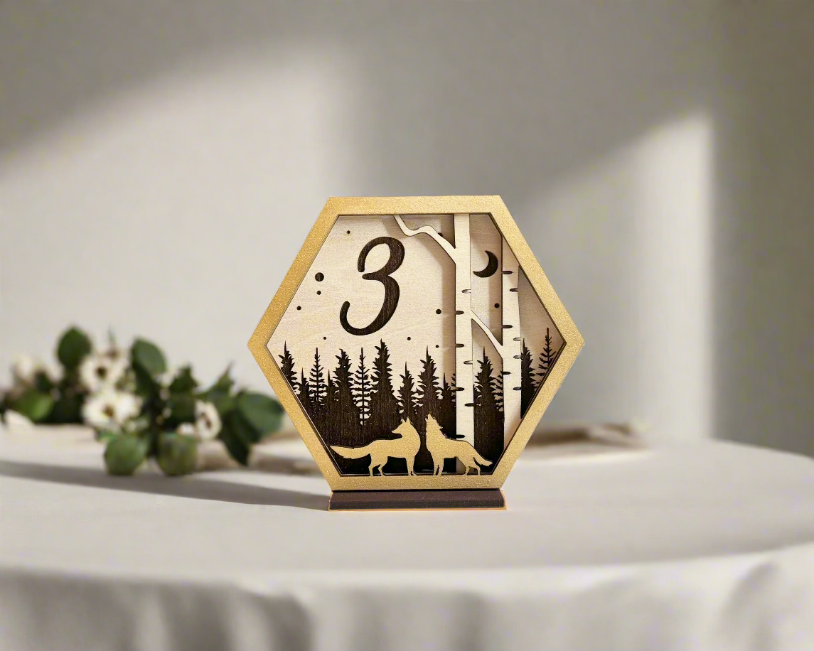 Loving Wolf Family Wedding Table Numbers For Wedding Reception Table Decoration