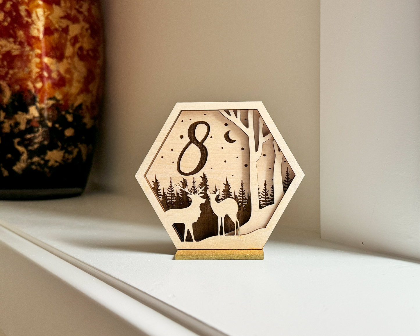 Loving Deer Family Wedding Table Numbers For Wedding Reception Table Decoration