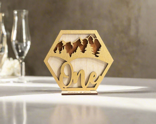 Mountain Range Wedding Table Numbers For Wedding Reception Table Decoration