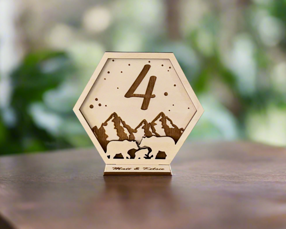 Bear Family Wedding Table Numbers For Wedding Reception Table Decoration