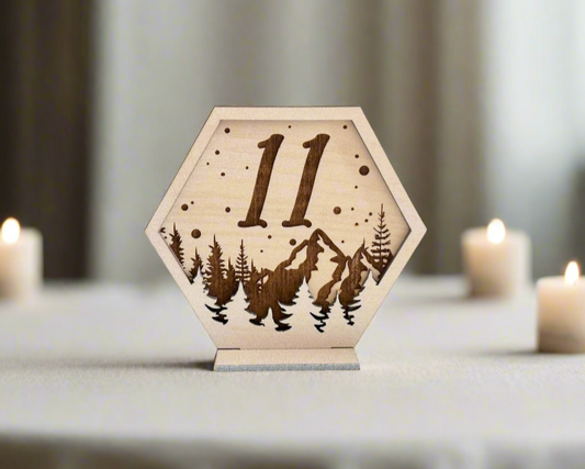 Natural Theme Wedding Table Numbers For Wedding Reception Table Decoration