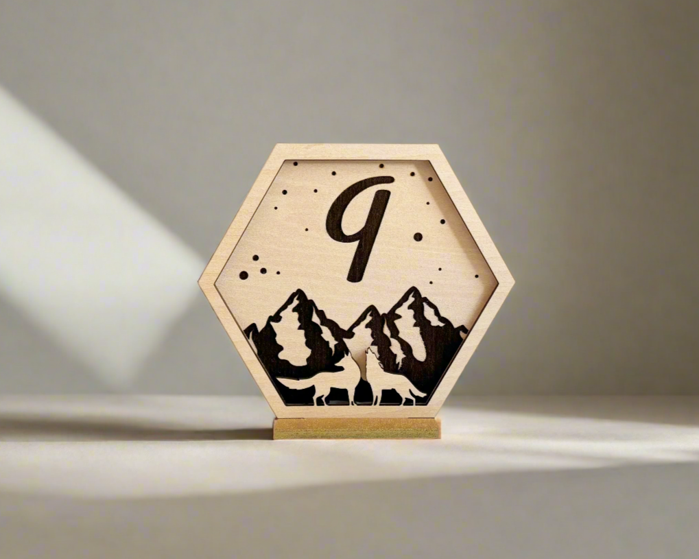 Wolf Family Wedding Table Numbers For Wedding Reception Table Decoration