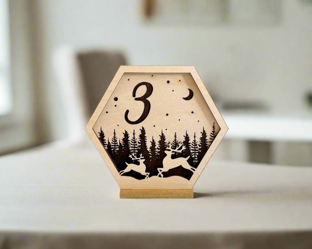 Moose Family Wedding Table Numbers For Wedding Reception Table Decoration