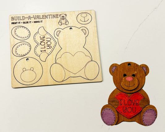 love bear wooden toys for kids birthday gift, goodie bag and party favors