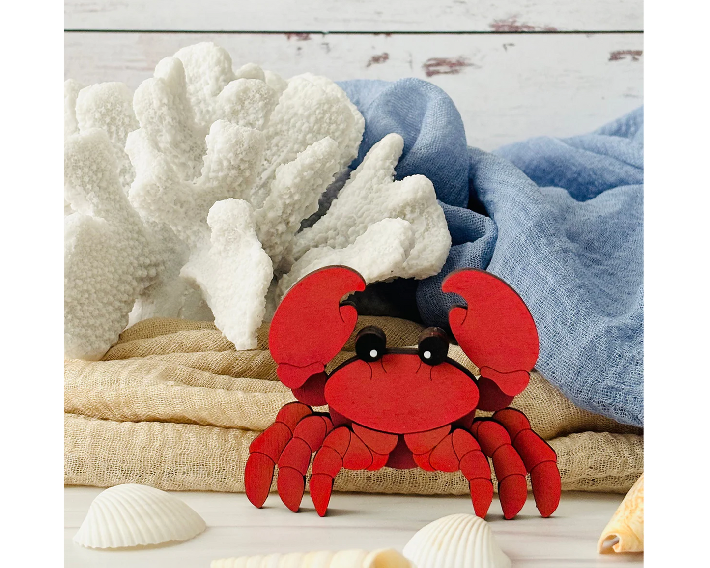 crab wooden toys for kids birthday gift, goodie bag and party favors