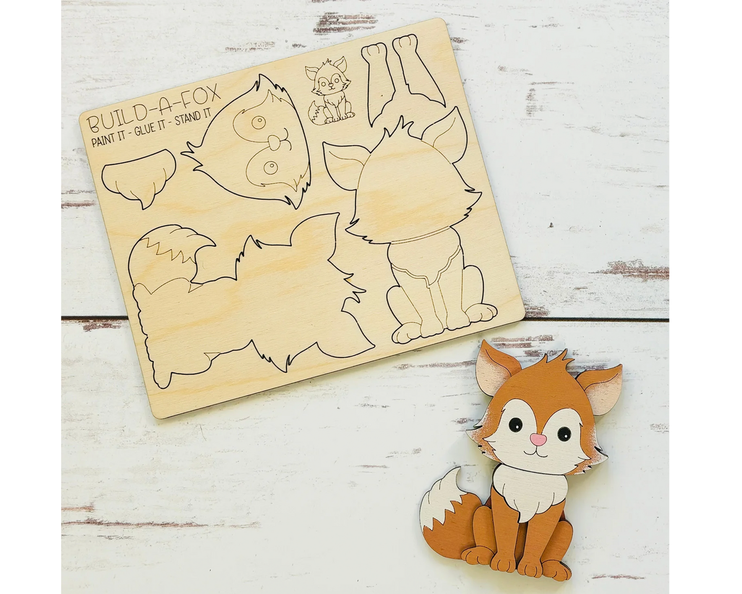 fox wooden toys for kids birthday gift, goodie bag and party favors