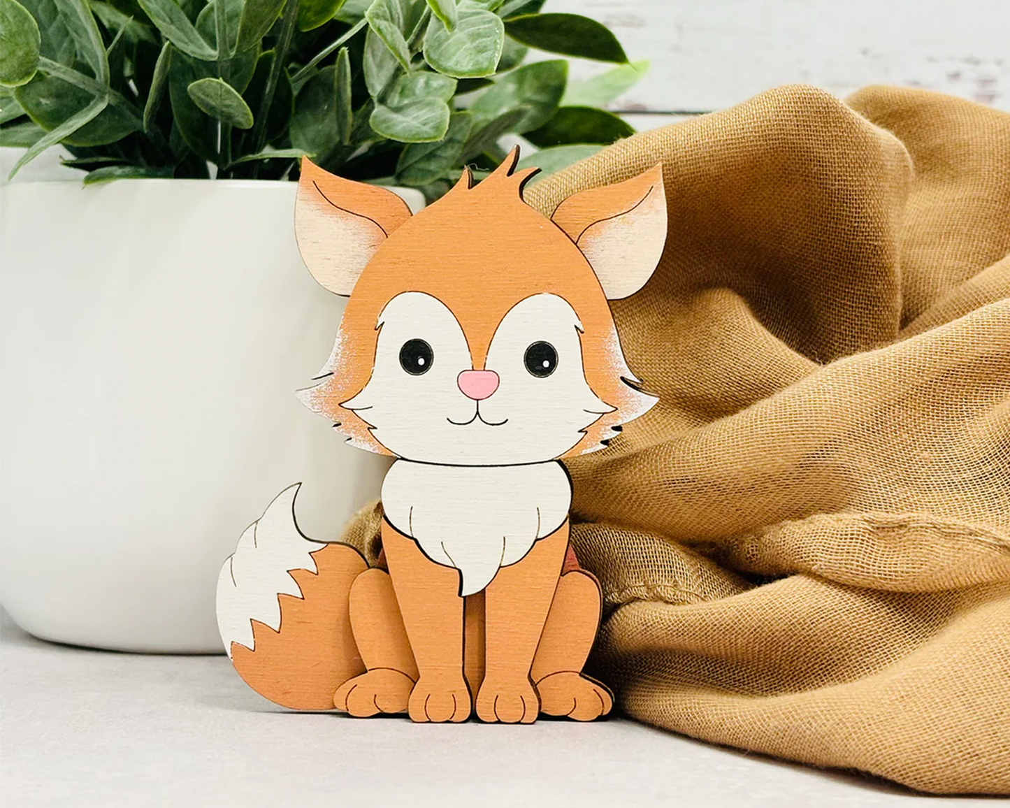 fox wooden toys for kids birthday gift, goodie bag and party favors