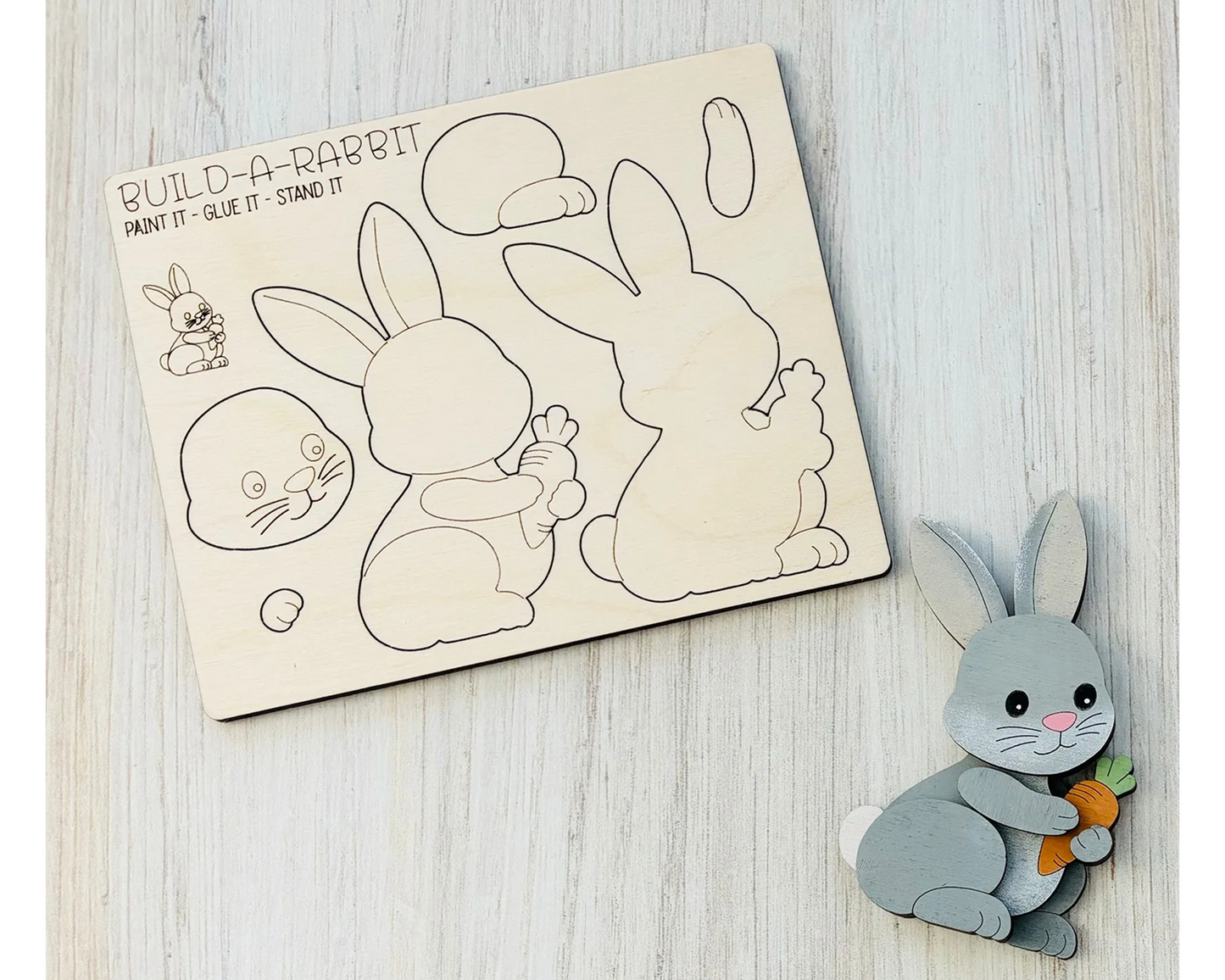 rabbit wooden toys for kids birthday gift, goodie bag and party favors