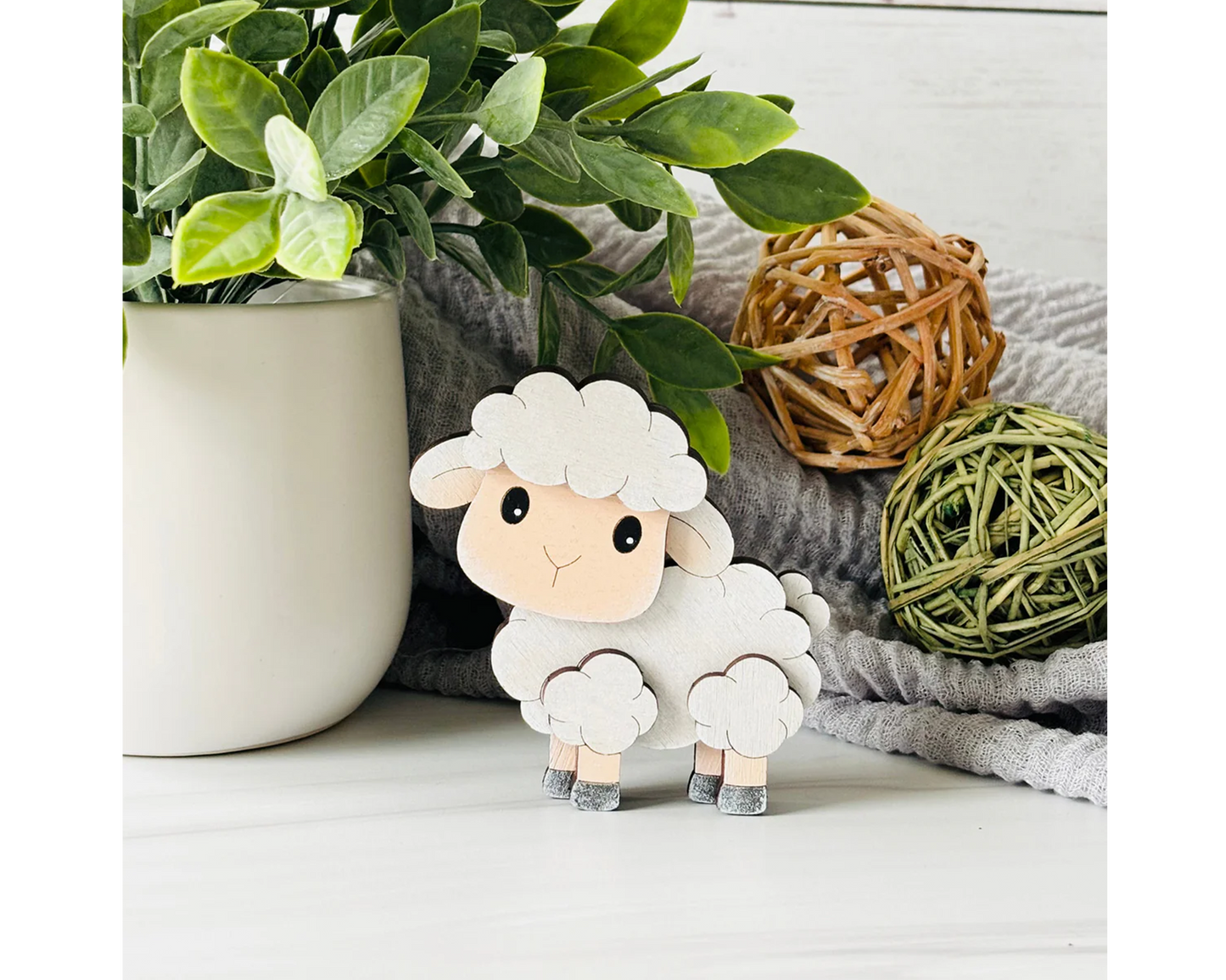 sheep wooden toys for kids birthday gift, goodie bag and party favors