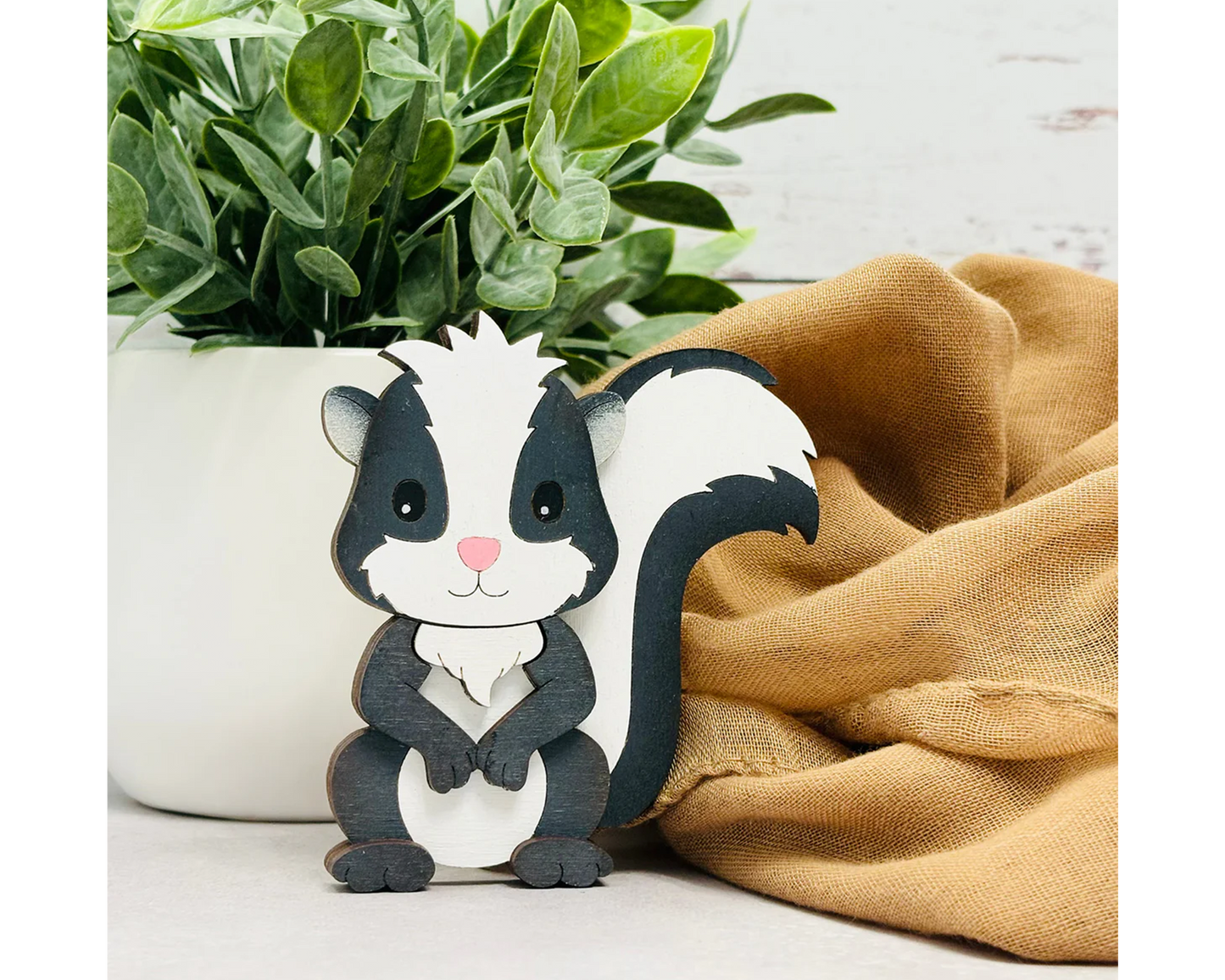 skunk wooden toys for kids birthday gift, goodie bag and party favors