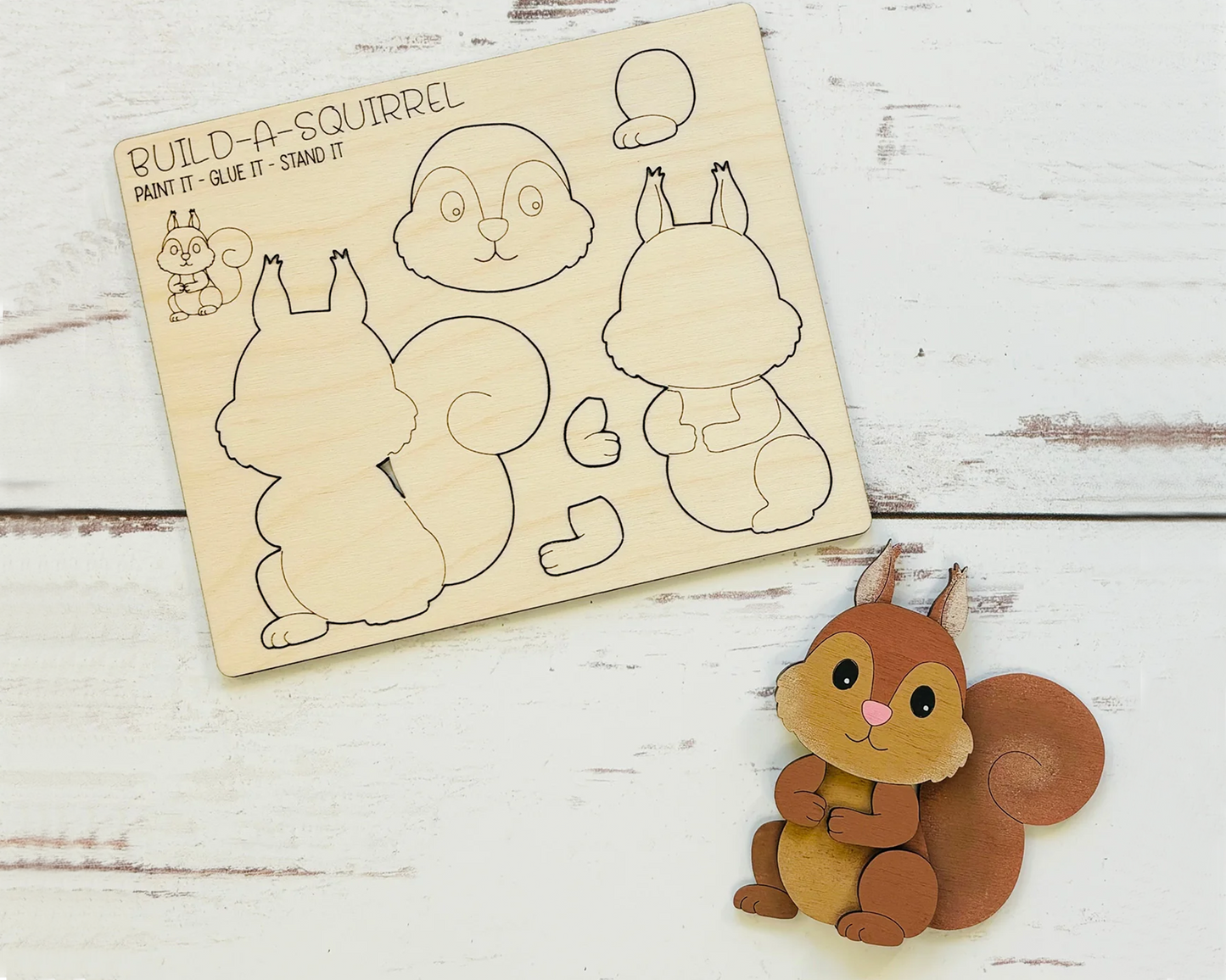 squirrel wooden toys for kids birthday gift, goodie bag and party favors