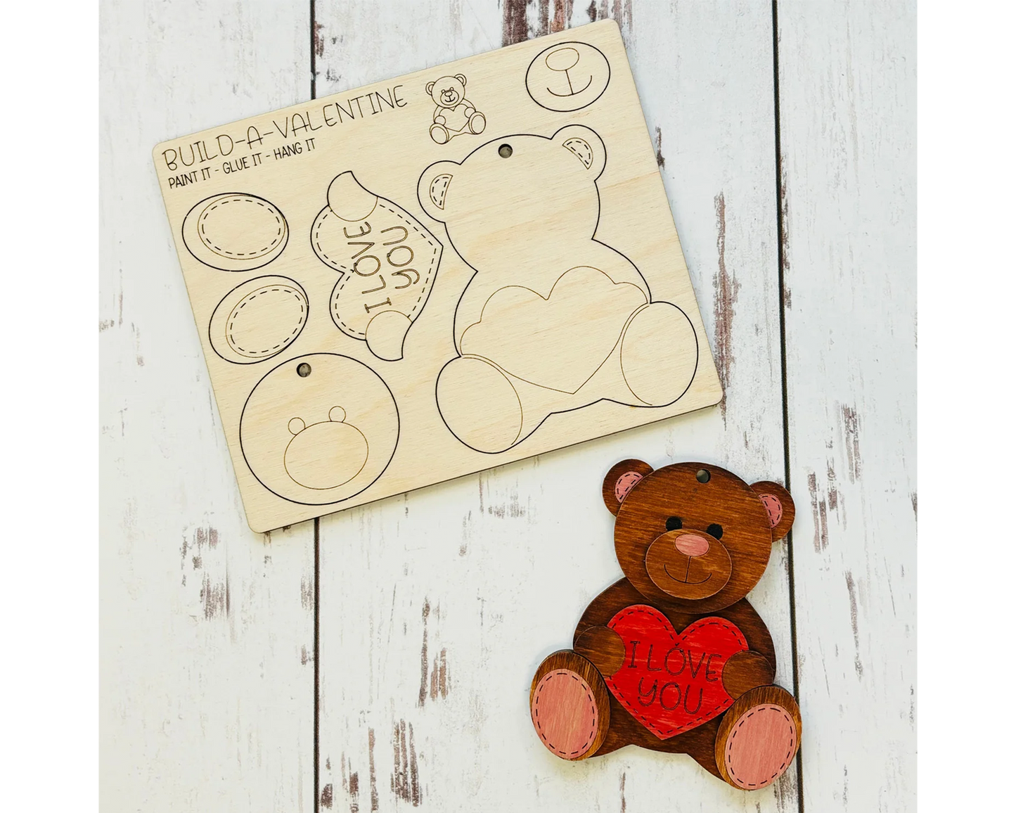 love bear wooden toys for kids birthday gift, goodie bag and party favors