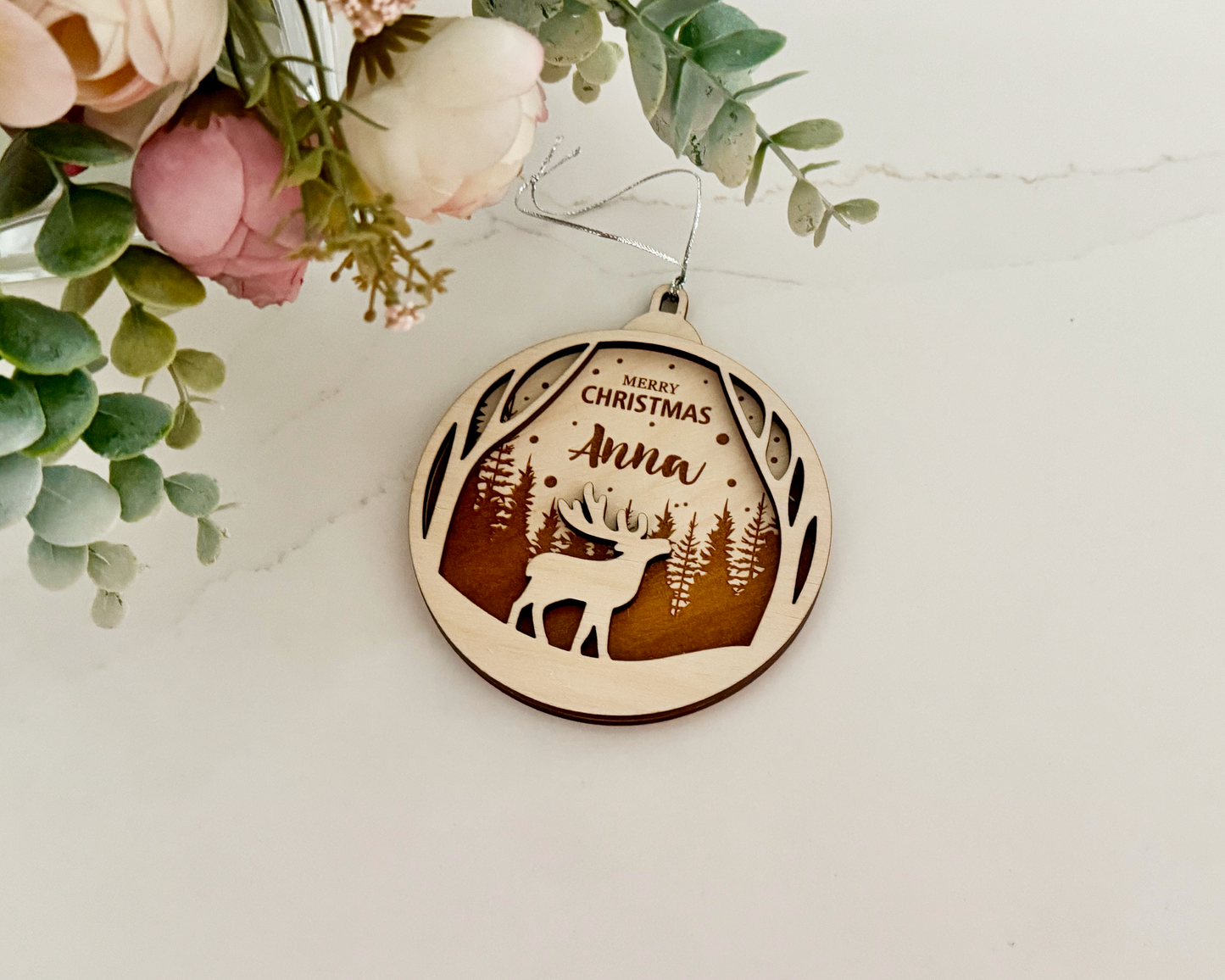 Personalized Moose Style Christmas Ornament for Christmas Tree Decoration Gift