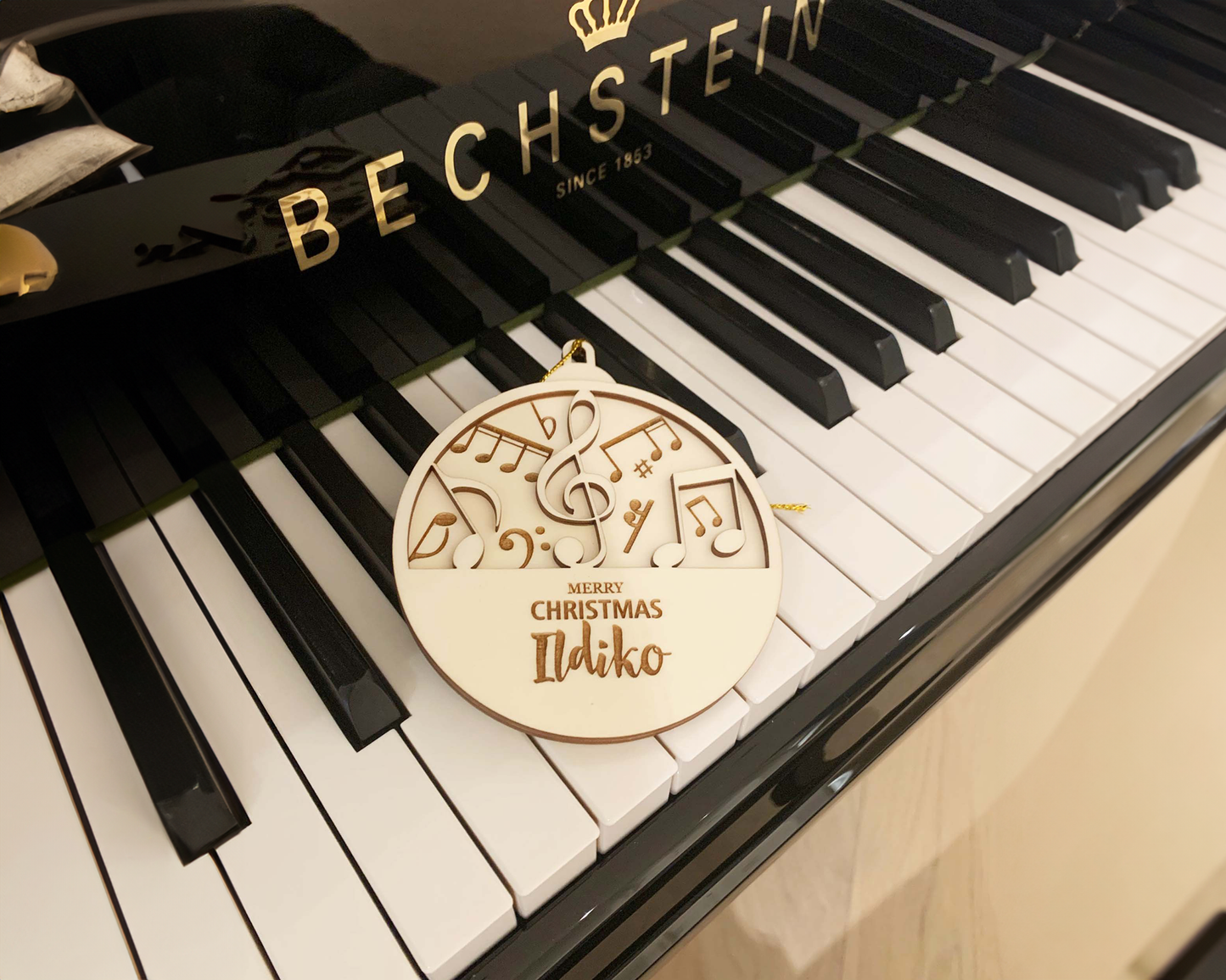 Personalized Music Notes Christmas Ornament for Christmas Tree Decoration Gift