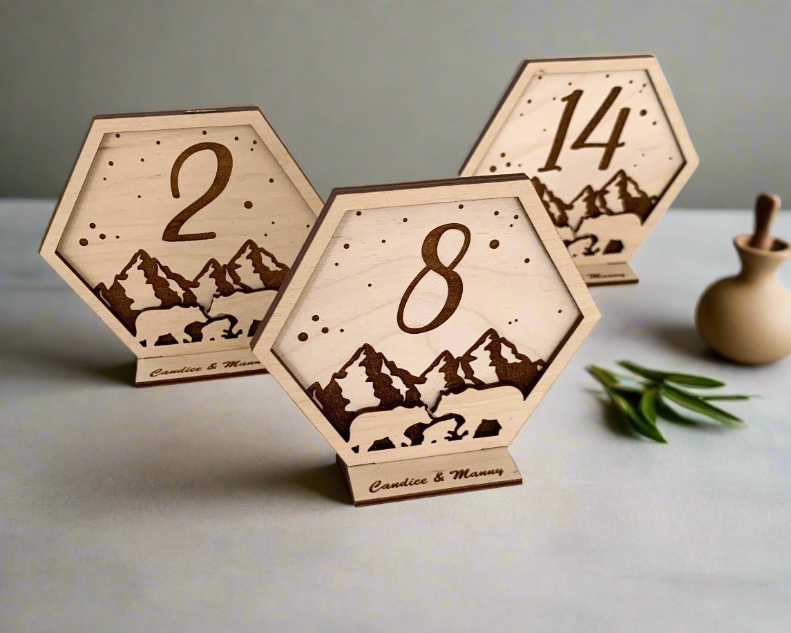 Bear Family Wedding Table Numbers For Wedding Reception Table Decoration