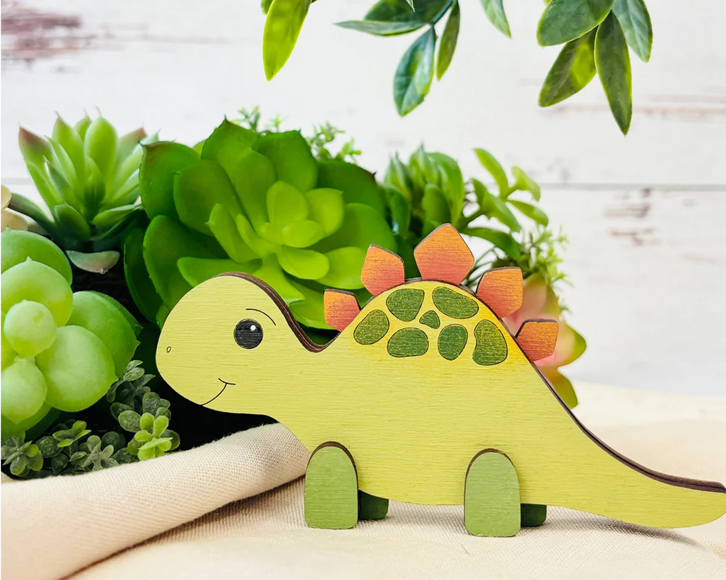 stegosaurus wooden toys for kids birthday gift, goodie bag and party favors